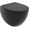Mexen Egg WC-Schüssel Rimless mit Slim-Softclose-Sitz, Duroplast, Schwarz Matt - 30245070