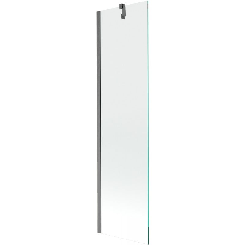 Mexen Next Badewannenfaltwand 1-flügelig 50 x 150 cm, transparent, gebürstet Gun Gray - 895-050-000-00-00-66