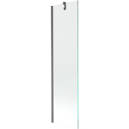 Mexen Next Badewannenfaltwand 1-flügelig 50 x 150 cm, transparent, gebürstet Gun Gray - 895-050-000-00-00-66