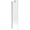Mexen Next Badewannenfaltwand 1-flügelig 50 x 150 cm, transparent, gebürstet Gun Gray - 895-050-000-00-00-66