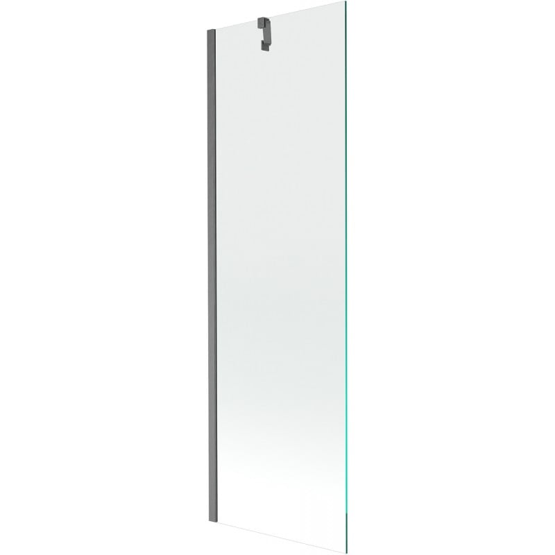 Mexen Next Badewannen-Abtrennung 1-flügelig 60 x 150 cm, transparent, gebürstetes Gun Gray - 895-060-000-00-00-66