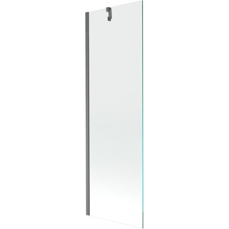 Mexen Next Badewannen-Abtrennung 1-flügelig 60 x 150 cm, transparent, gebürstetes Gun Gray - 895-060-000-00-00-66