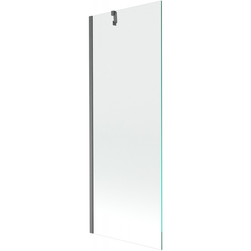 Mexen Next badwand 1-delig 70 x 150 cm, transparant, geborsteld kanongrijs - 895-070-000-00-00-66