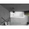 Mexen Next Wannenschirm 1-flügelige 80 x 150 cm, transparent, gun gray gebürstet - 895-080-000-00-00-66