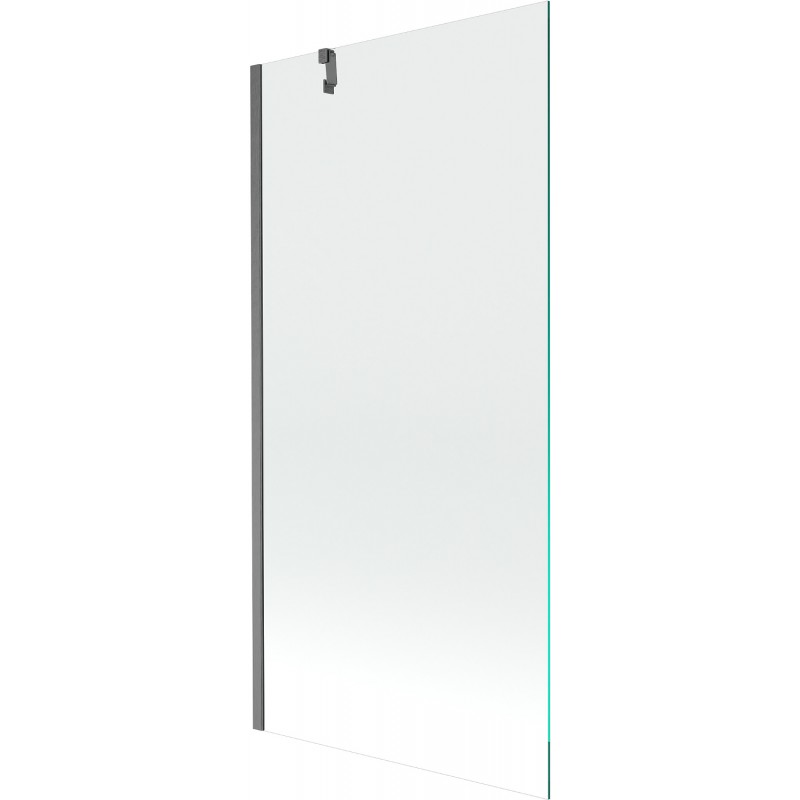 Mexen Next painel de banho de 1 asa 90 x 150 cm, transparente, cinza arma escovado - 895-090-000-00-00-66