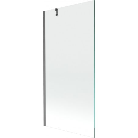 Mexen Next einflügelige Badewannenabtrennung 90 x 150 cm, transparent, gebürstetes Kanonengrau - 895-090-000-00-00-66