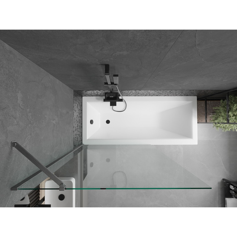 Mexen Next vanniseina, 1-osaline, 100 x 150 cm, läbipaistev, harjatud relv-hall - 895-100-000-00-00-66