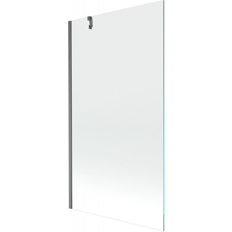 Mexen Next Badewannenwand 1-flügelig 100 x 150 cm, transparent, gebürstet Gun Grey - 895-100-000-00-00-66