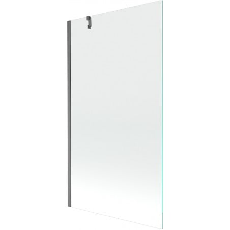 Mexen Next Badewannenwand 1-flügelig 100 x 150 cm, transparent, gebürstet Gun Grey - 895-100-000-00-00-66