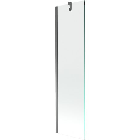Mexen Next Badewannenabtrennung 1-flügelig 50 x 150 cm, transparent, Gun Metal - 895-050-000-00-00-95