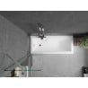 Mexen Next Badewannenwand 1-flügelig 50 x 150 cm, transparent, gebürstetes Nickel - 895-050-000-00-00-97