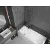 Mexen Next Badewannenabtrennung 1-flügelig 60 x 150 cm, transparent, gebürsteter Nickel - 895-060-000-00-00-97