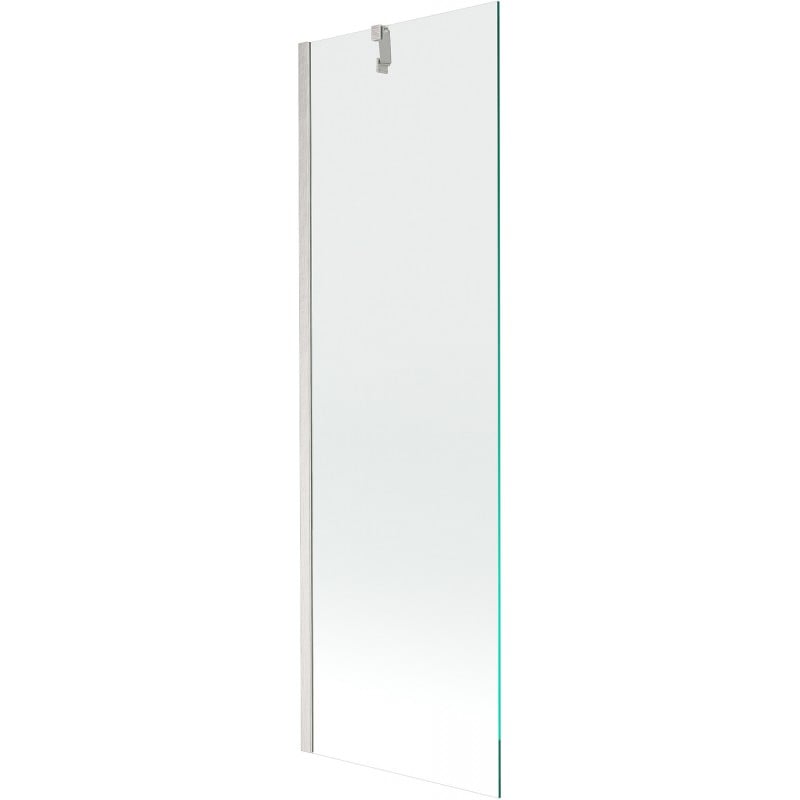 Mexen Next Badewannenabtrennung 1-flügelig 60 x 150 cm, transparent, gebürsteter Nickel - 895-060-000-00-00-97