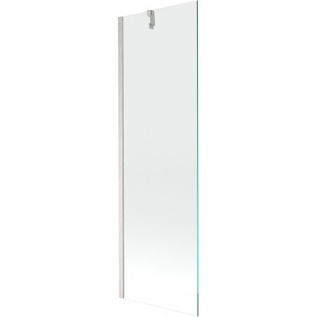 Mexen Next Badewannenabtrennung 1-flügelig 60 x 150 cm, transparent, gebürsteter Nickel - 895-060-000-00-00-97