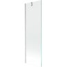 Mexen Next Badewannenabtrennung 1-flügelig 60 x 150 cm, transparent, gebürsteter Nickel - 895-060-000-00-00-97