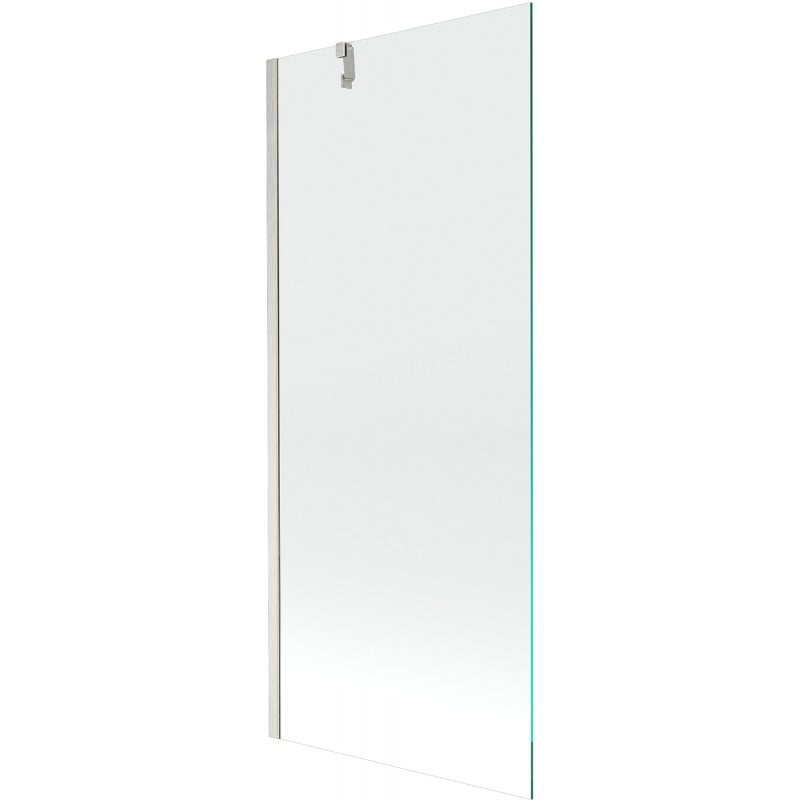 Mexen Next Badewannenabtrennung 1-flügelig 80 x 150 cm, transparent, gebürstetes Nickel - 895-080-000-00-00-97