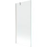 Mexen Next Badewannenabtrennung 1-flügelig 80 x 150 cm, transparent, gebürstetes Nickel - 895-080-000-00-00-97
