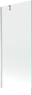 Mexen Next paravento per vasca da bagno 1 anta 80 x 150 cm, trasparente, nichel spazzolato - 895-080-000-00-00-97