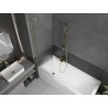 Mexen Next vannitoajuure paravann 1-tiivaline 60 x 150 cm, triibuline, kuldne harjatud - 895-060-000-00-09-55