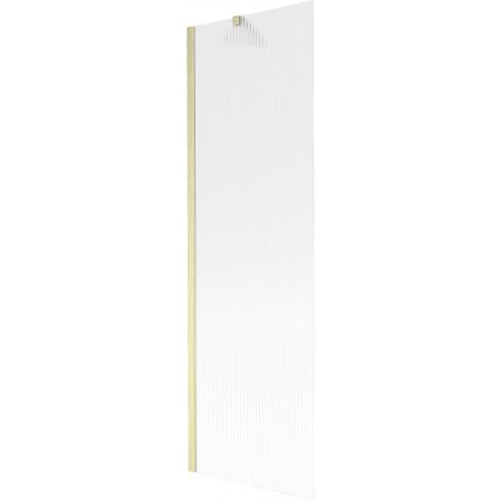 Mexen Next 1-wing Bath Screen 60 x 150 cm, Striped, Brushed Gold - 895-060-000-00-09-55