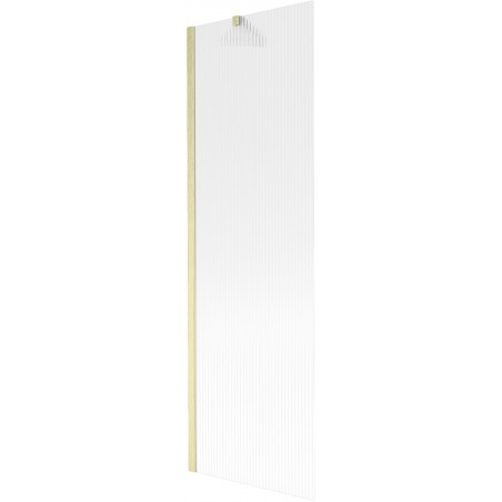 Mexen Next vannitoajuure paravann 1-tiivaline 60 x 150 cm, triibuline, kuldne harjatud - 895-060-000-00-09-55