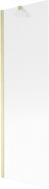 Mexen Next 1-wing Bath Screen 60 x 150 cm, Striped, Brushed Gold - 895-060-000-00-09-55