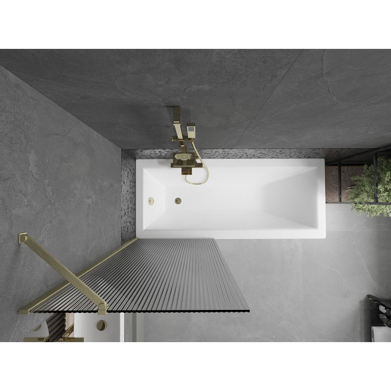 Mexen Next Buedewand 1-flille 70 x 150 cm, Sträifen, gëll geborst - 895-070-000-00-09-55