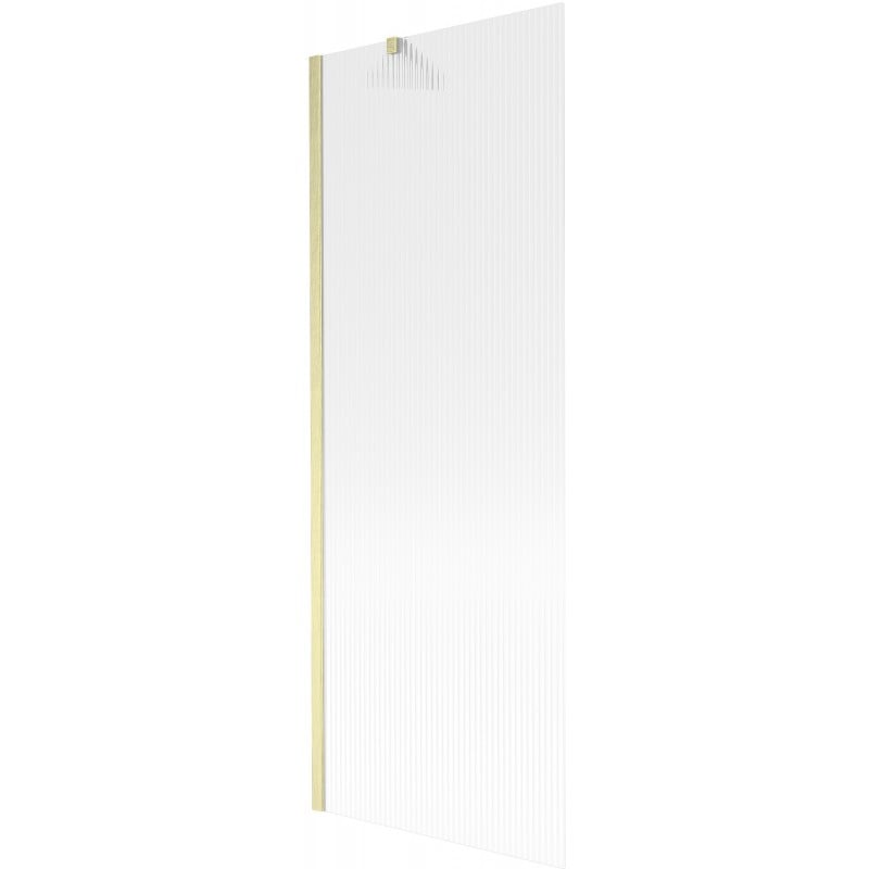 Mexen Next Bath Screen 1-winged 70 x 150 cm, Stripy, Gold Brushed - 895-070-000-00-09-55