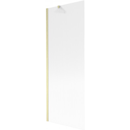Mexen Next divisória de chuveiro de 1 painel 70 x 150 cm, riscas, dourado escovado - 895-070-000-00-09-55