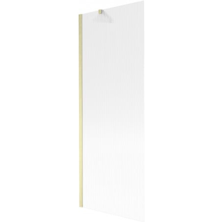Mexen Next Wannenspritzschutz 1-flügelig 70 x 150 cm, Streifenmuster, gebürstetes Gold - 895-070-000-00-09-55