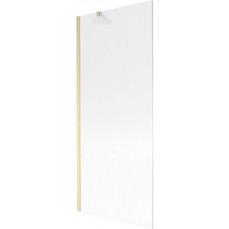 Mexen Next jednokrilni paravan za kadu 80 x 150 cm, pruge, zlatni brušeni - 895-080-000-00-09-55