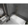 Mexen Next Badewannenabtrennung 1-flügelig 90 x 150 cm, gestreift, gold gebürstet - 895-090-000-00-09-55