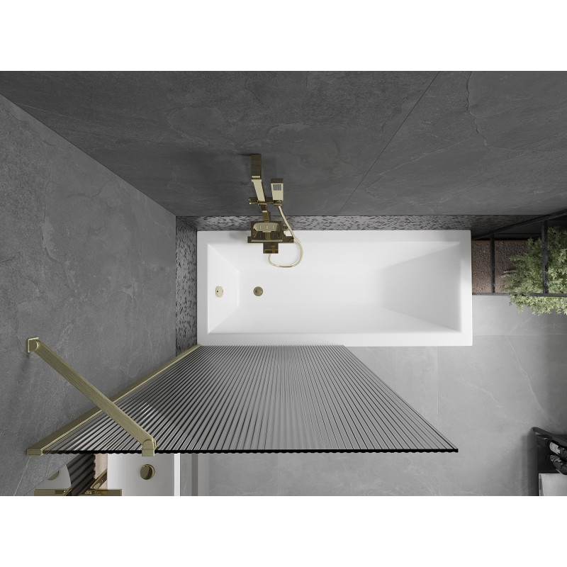 Mexen Next vanniekraan 1-tiivaline 90 x 150 cm, triibuline, kuldne harjatud - 895-090-000-00-09-55
