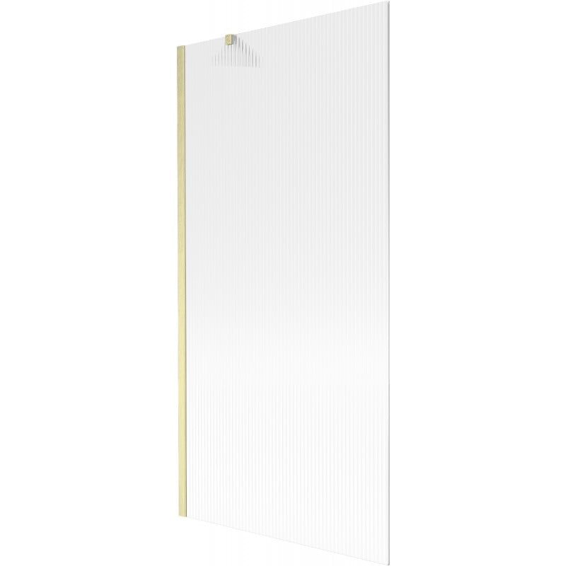 Mexen Next Badewannenabtrennung 1-flügelig 90 x 150 cm, gestreift, gold gebürstet - 895-090-000-00-09-55