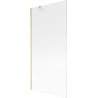 Mexen Next Badewannenabtrennung 1-flügelig 90 x 150 cm, gestreift, gold gebürstet - 895-090-000-00-09-55