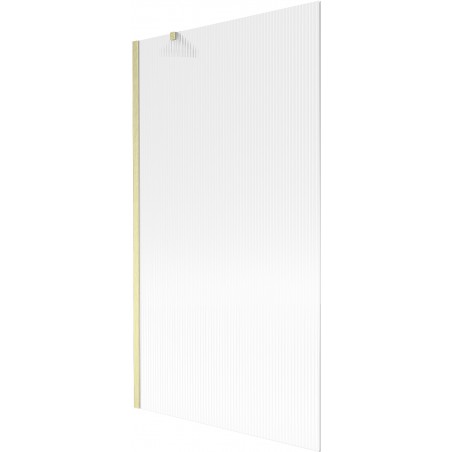 Mexen Next badwand scherm 1-deurs 100 x 150 cm, gestreept, goud geborsteld - 895-100-000-00-09-55