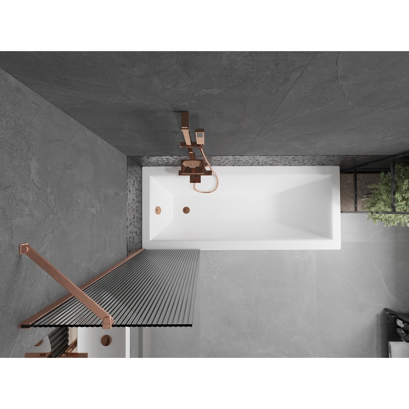Mexen Next vannitoa vahesein 1-tiivaline 50 x 150 cm, triibuline, harjatud vask - 895-050-000-00-09-65