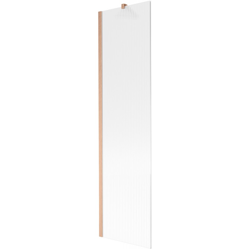 Mexen Next divisória de banho de 1 folha 50 x 150 cm, riscas, cobre escovado - 895-050-000-00-09-65