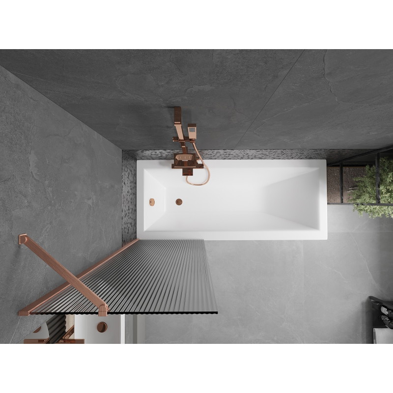 Mexen Next vannitoa dušisein 1-tiivaline 60 x 150 cm, triibud, harjatud vask - 895-060-000-00-09-65