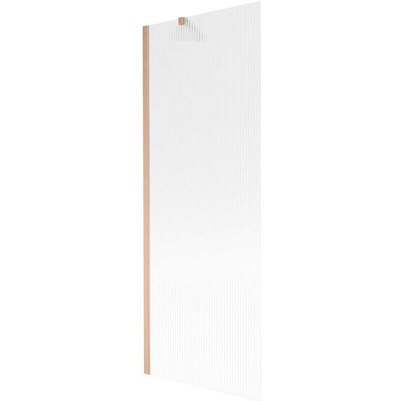 Mexen Next Badewannenfaltwand 1-flügelig 70 x 150 cm, Streifen, gebürstetes Kupfer - 895-070-000-00-09-65
