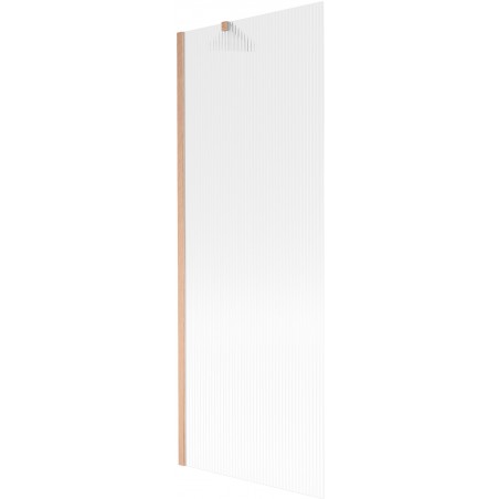 Mexen Next Badewannenfaltwand 1-flügelig 70 x 150 cm, Streifen, gebürstetes Kupfer - 895-070-000-00-09-65