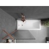 Mexen Next vanniparavan, 1-osaline, 80 x 150 cm, triibud, harjatud vask - 895-080-000-00-09-65