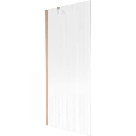 Mexen Next Duschabtrennung 1-flügelig 80 x 150 cm, Streifen, gebürstetes Kupfer - 895-080-000-00-09-65