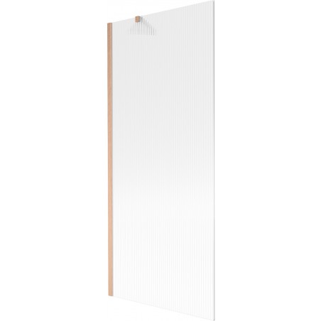 Mexen Next yksiovinen suihkuseinä 80 x 150 cm, raidat, harjattu kupari - 895-080-000-00-09-65