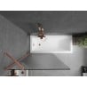Mexen Next 1-wing bath screen 90 x 150 cm, stripes, brushed copper - 895-090-000-00-09-65