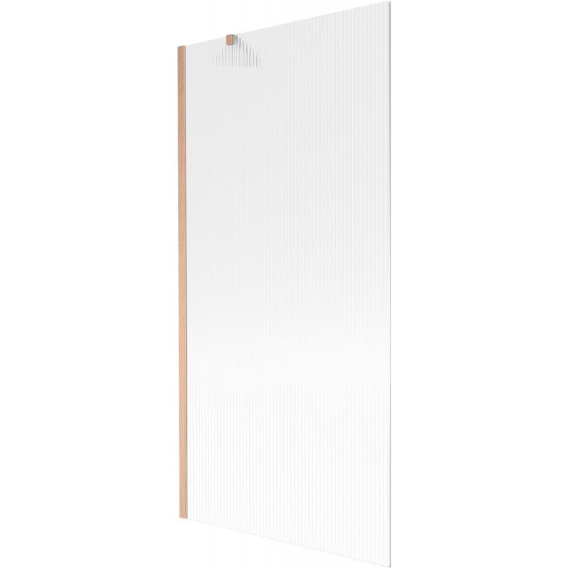 Mexen Next 1-wing bath screen 90 x 150 cm, stripes, brushed copper - 895-090-000-00-09-65