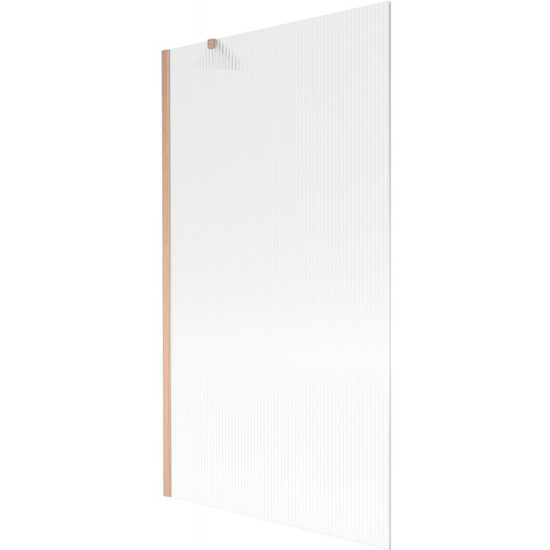 Mexen Next 1-flügelige Badewannenabtrennung 100 x 150 cm, Streifen, gebürstetes Kupfer - 895-100-000-00-09-65