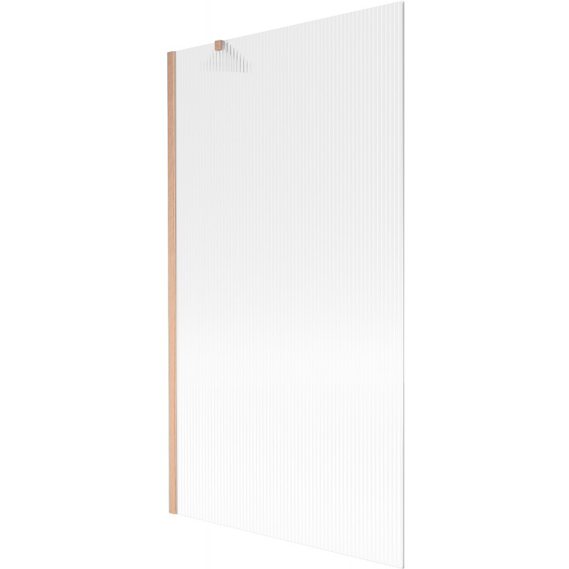Mexen Next badwand met 1 paneel 100 x 150 cm, streepjes, geborsteld koper - 895-100-000-00-09-65