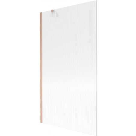 Mexen Next 1-flügelige Badewannenabtrennung 100 x 150 cm, Streifen, gebürstetes Kupfer - 895-100-000-00-09-65