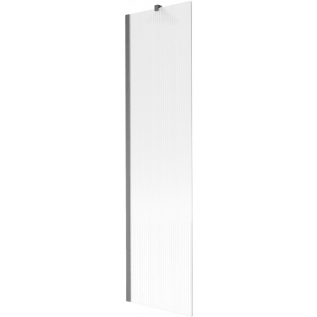 Mexen Next 1-vikbar badrumsskärm 50 x 150 cm, ränder, borstad vapen grå - 895-050-000-00-09-66